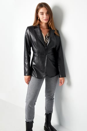 PU-Blazer schwarz - S h5 Bild4